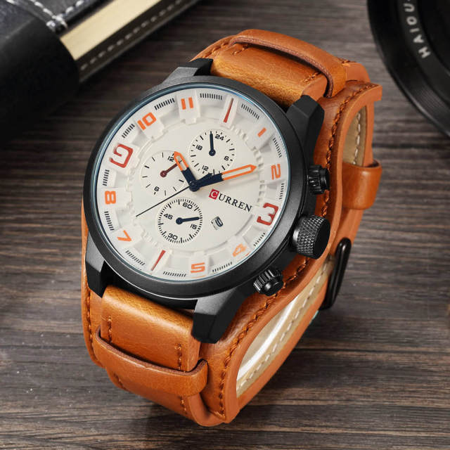 Sport Military Leather Men's Watch