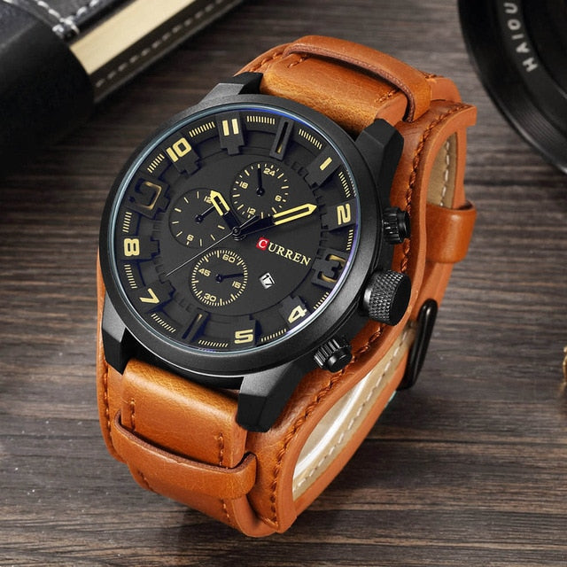 Sport Military Leather Men's Watch