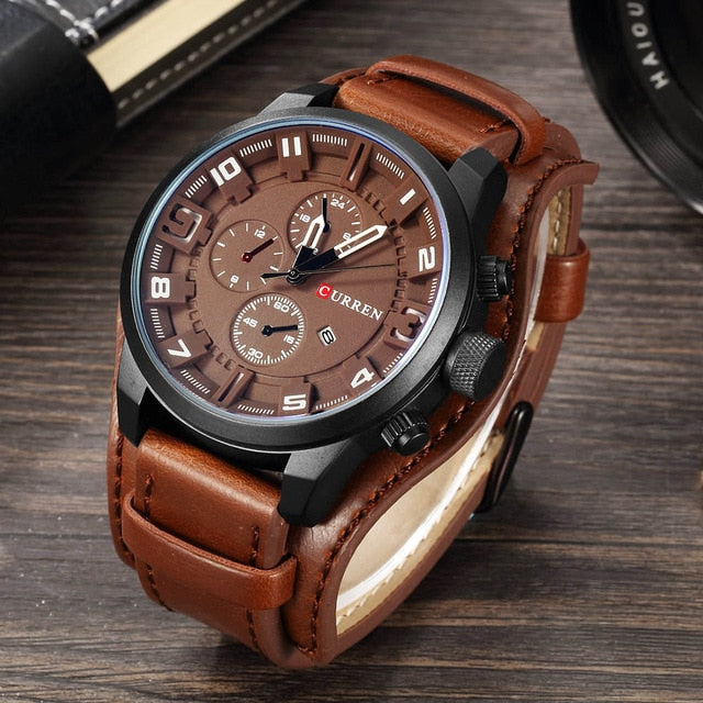 Sport Military Leather Men's Watch