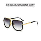 Big Frame Unisex Metal Sunglasses