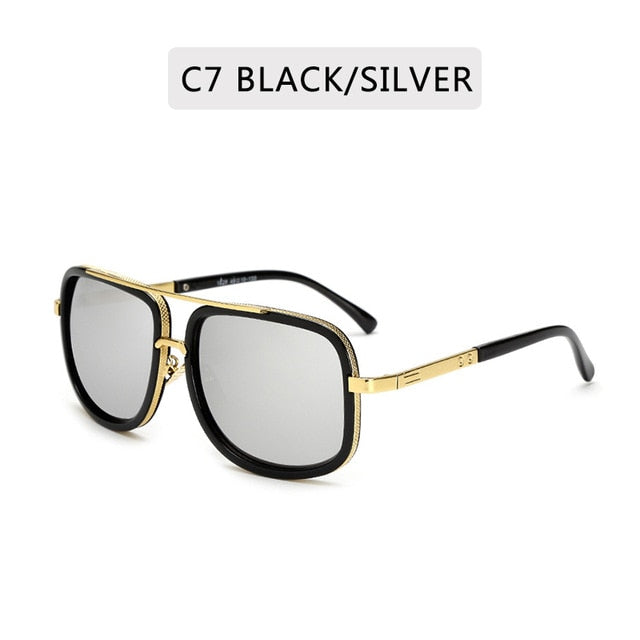 Big Frame Unisex Metal Sunglasses