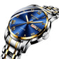 Men's Stainless Steel Luminous Quartz Watch