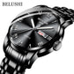 Men's Stainless Steel Luminous Quartz Watch