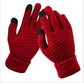 Women Winter Touch Screen Gloves Thicken Warm Knitted Stretch Gloves Imitation Wool Full Finger Outdoor Skiing Gloves