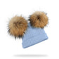 Winter Kids Girl’s Natural Raccoon Fur Hat And Scarf