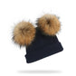 Winter Kids Girl’s Natural Raccoon Fur Hat And Scarf