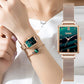 Gaiety Women’s Fashion Quartz Watch Bracelet Set Green Dial Luxury Women Watches Simple Rose Gold Mesh Ladies Watch