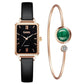 Gaiety Women’s Fashion Quartz Watch Bracelet Set Green Dial Luxury Women Watches Simple Rose Gold Mesh Ladies Watch