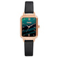 Gaiety Women’s Fashion Quartz Watch Bracelet Set Green Dial Luxury Women Watches Simple Rose Gold Mesh Ladies Watch