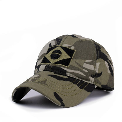 Men's Army Camouflage Brazil Flag Cap