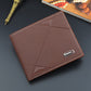 2021 New Mens Wallet Short Multi-card Coin Purse Fashion Casual Wallet Male Youth Thin Three-fold Horizontal Soft Wallet Men PU.