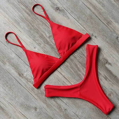 Women's Push Up Halter Bandage Bathing Bikini