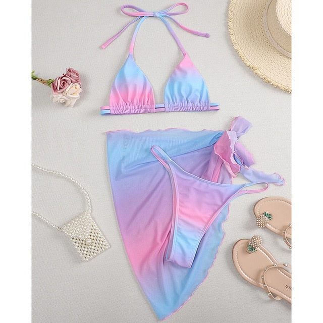 Women's Sexy 3 Piece Mesh swimsuit