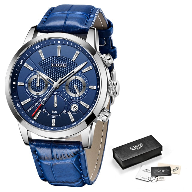 Men’s Casual Leather Chronograph Watch