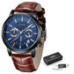 Men’s Casual Leather Chronograph Watch