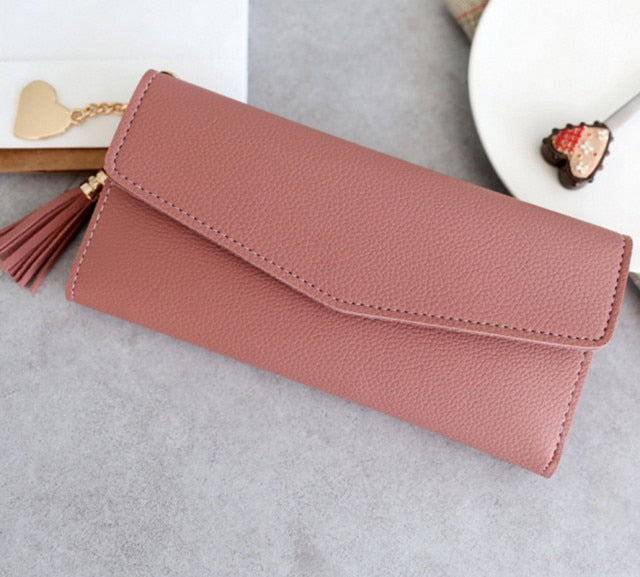 Women Wallets Phone Clutch Bag Purses Long Wallets For Girl Ladies Money Coin Pocket Card Holder Tassel Wallets 2021 New.