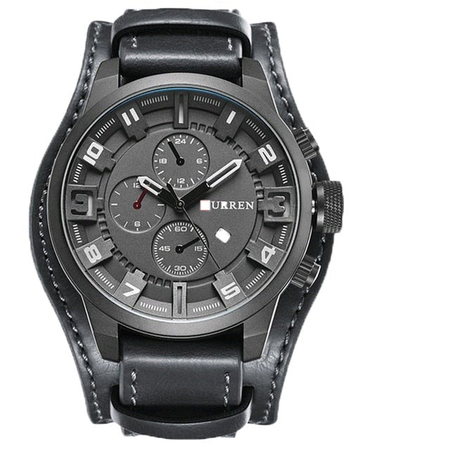 Sport Military Leather Men's Watch