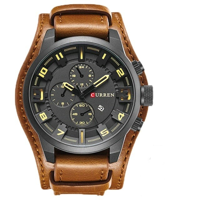 Sport Military Leather Men's Watch