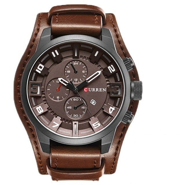 Sport Military Leather Men's Watch