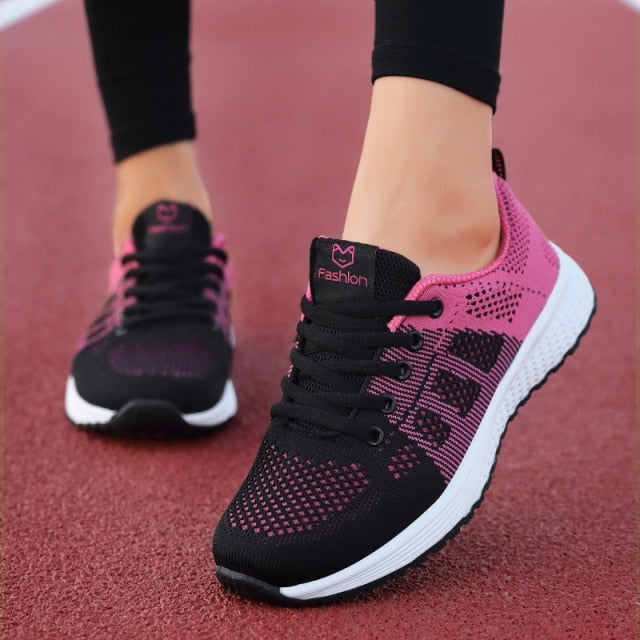 Women’s Lace-Up Mesh Sneakers