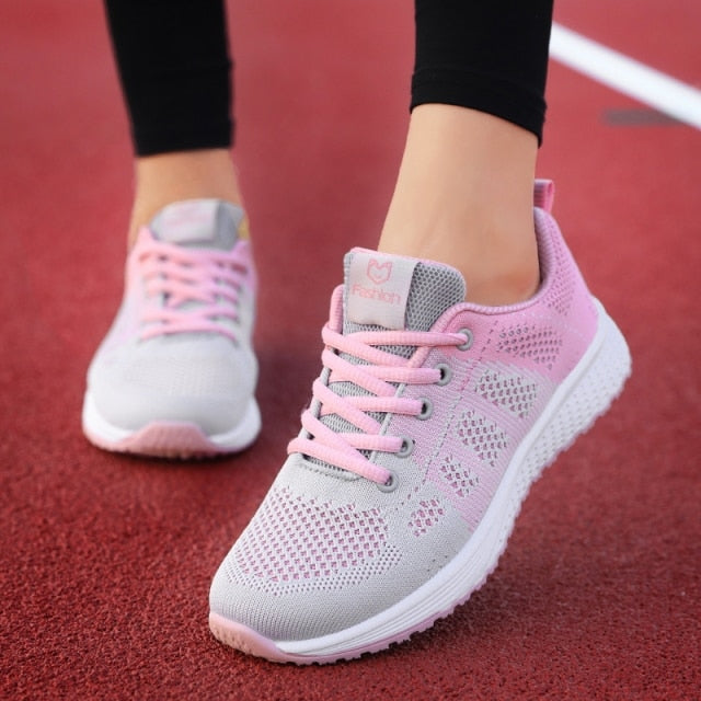 Women’s Lace-Up Mesh Sneakers