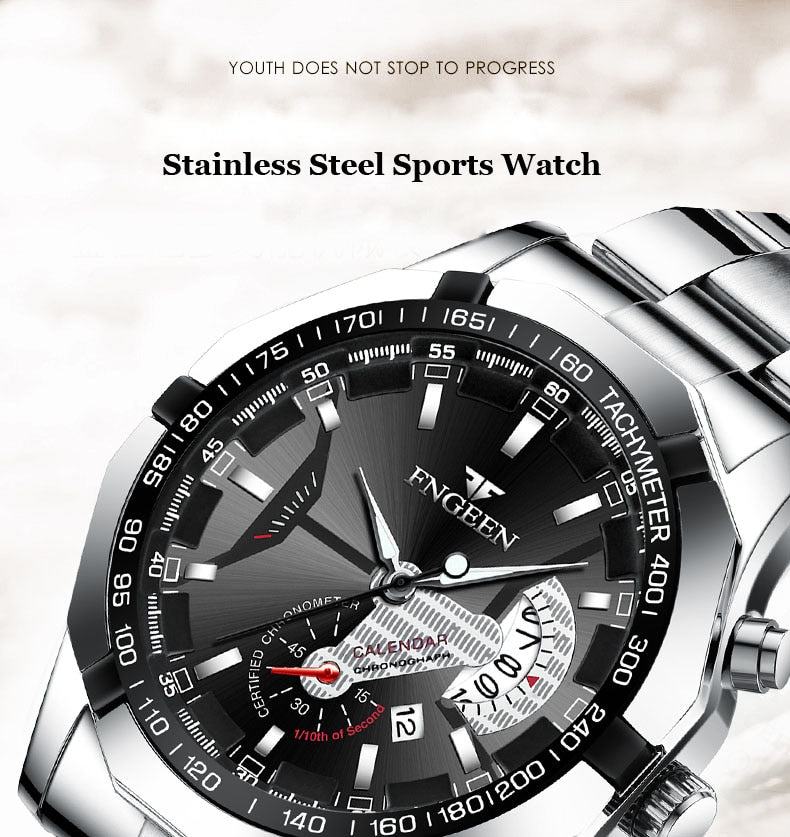 Men's Waterproof Military Quartz Sports Wristwatch