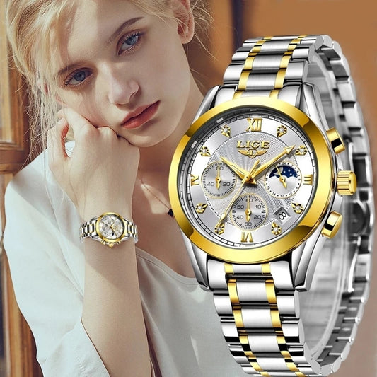 Women’s Waterproof LIGE Watch