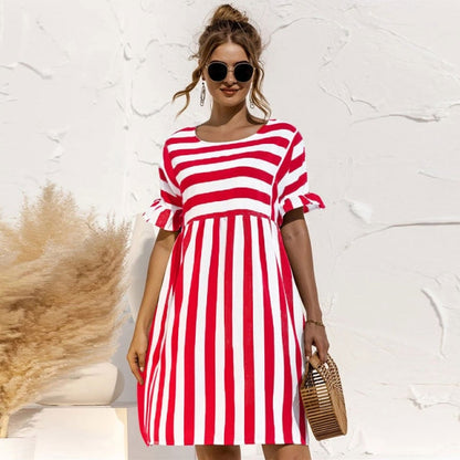 Women's Striped Print Dress