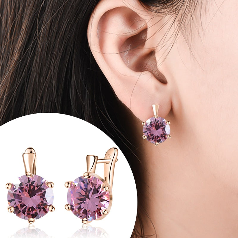 Women's Vintage Crystal Stud Earrings