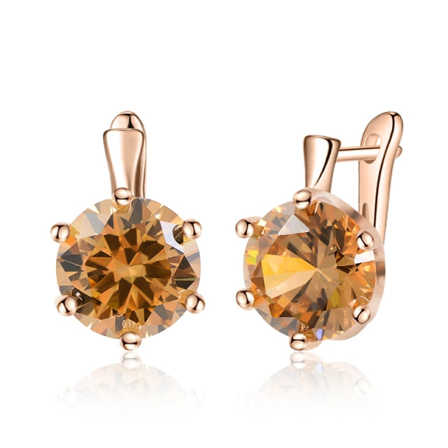 Women's Vintage Crystal Stud Earrings