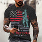 Men's American Flag  O-Neck Tops