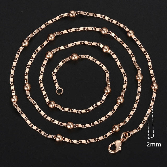 Women's Vintage Rose Gold Necklace