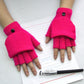 Winter Warm Thickening Wool Gloves Knitted Flip Fingerless Exposed Finger Thick Gloves Without Fingers Mittens Glove Women