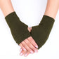 Winter Warm Thickening Wool Gloves Knitted Flip Fingerless Exposed Finger Thick Gloves Without Fingers Mittens Glove Women