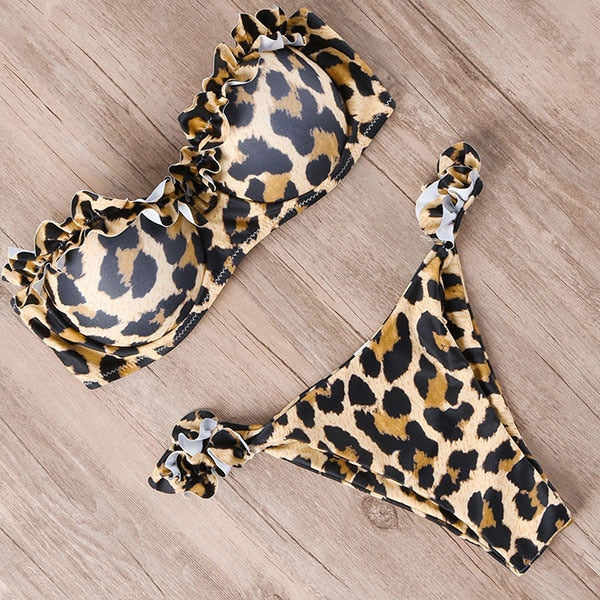 Women’s Leopard Brazilian Bikini Set