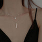 Women's Silver Color Double Layer Chain