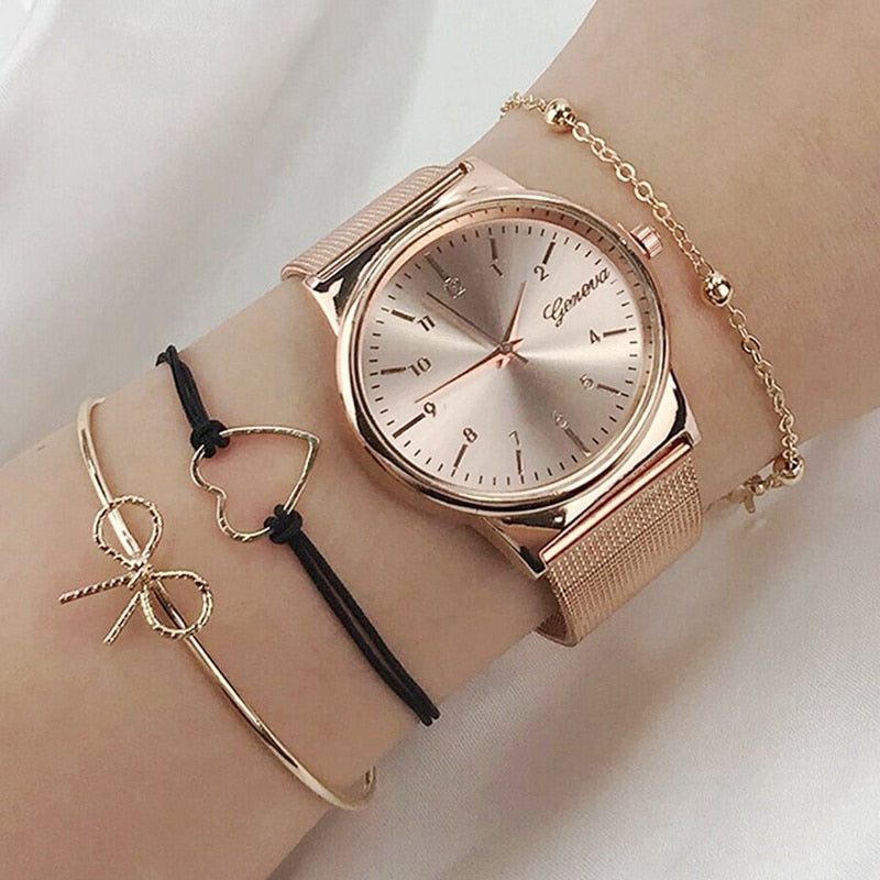 Rose Gold Quartz Watch