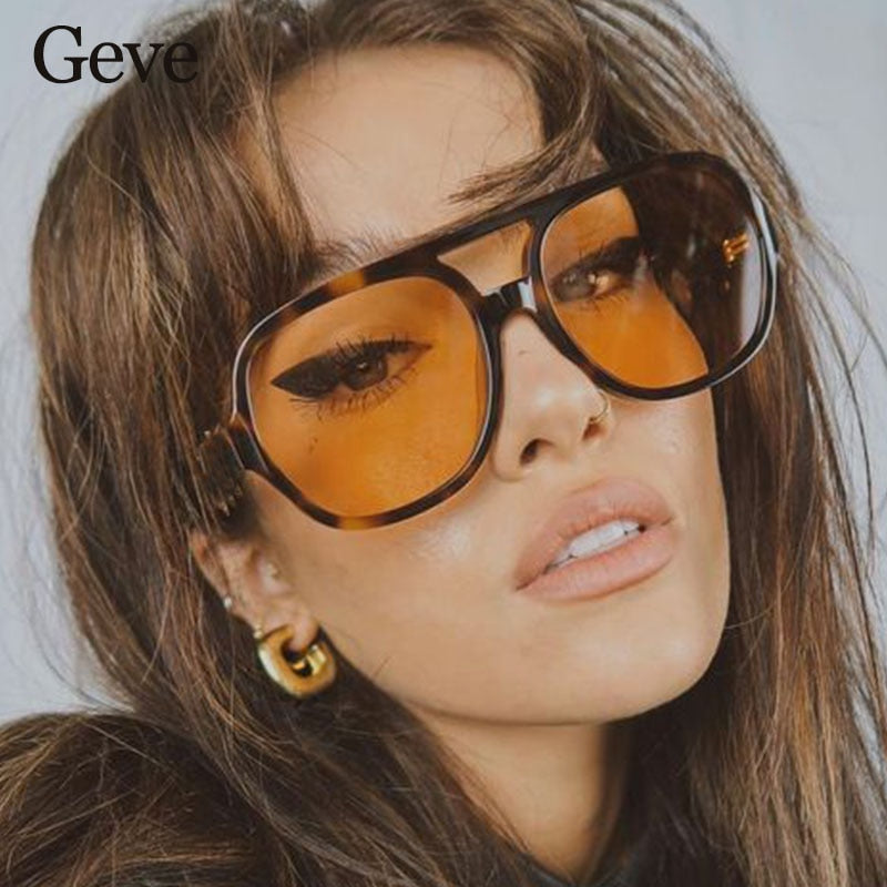 Women's Vintage Yellow Designer Sunglasses