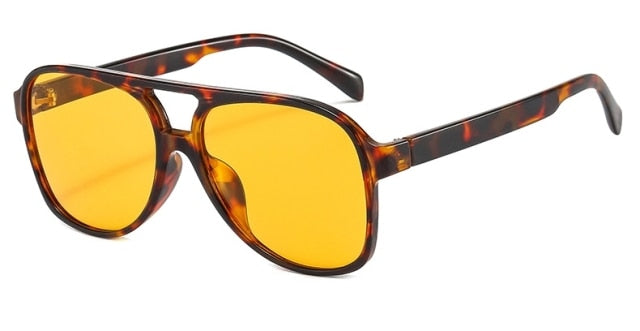 Women's Vintage Yellow Designer Sunglasses