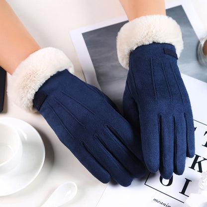 Women Winter Gloves Warm Touch Screen Women Fur Gloves Full Finger Mittens Glove Driving Windproof Gants Hivers Femme Guantes