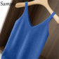 Sampic Cardigans Dress Women 2021 Winter Oversized V Neck Knitted Long Sleeve Cardigans Tops Casual Sexy Club Sweater Outwear.