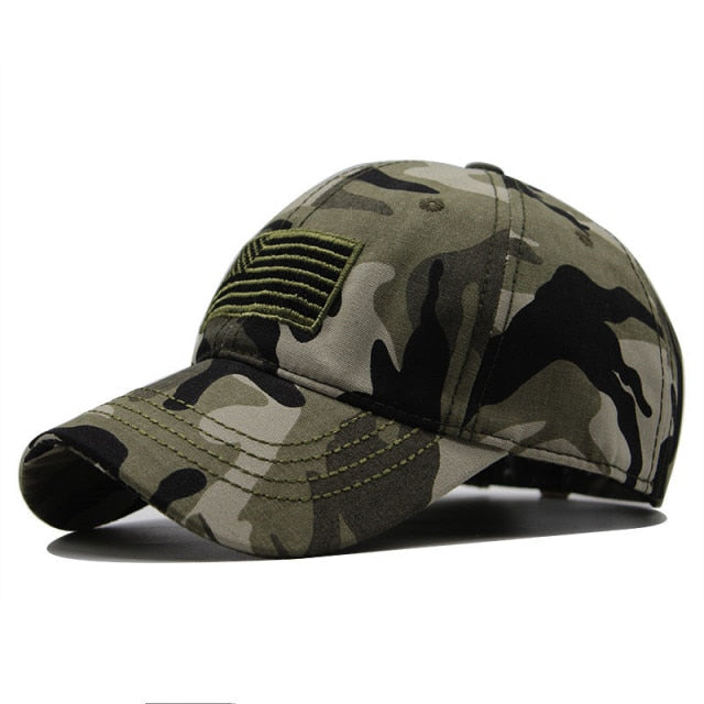 Men's Army Camouflage Brazil Flag Cap