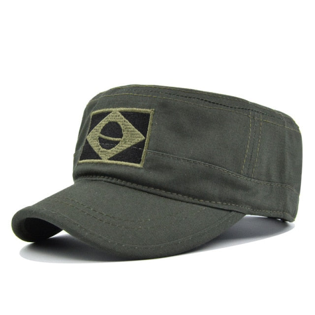 Men's Army Camouflage Brazil Flag Cap