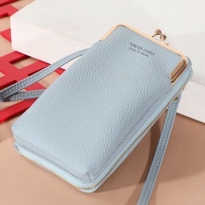 New Fashion Women Purses Solid PU Leather Strap Shoulder Bag Mobile Phone Big Card Holders Wallet Handbag Pockets For Girls.