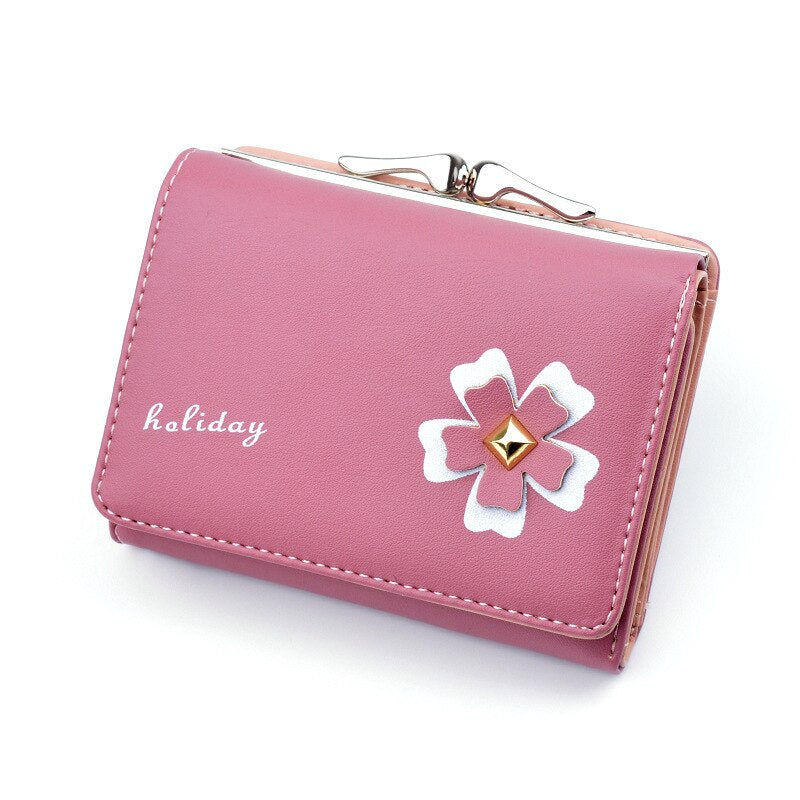 Fashion Brand Cute Clutch Bags for Women Popular Printing Letter Short Wallet Casual Daily Shopper Coin Purse Female B241.