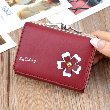 Fashion Brand Cute Clutch Bags for Women Popular Printing Letter Short Wallet Casual Daily Shopper Coin Purse Female B241.