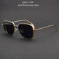 Unisex Designer Vintage Square Metal Frame Sunglasses