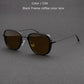 Unisex Designer Vintage Square Metal Frame Sunglasses