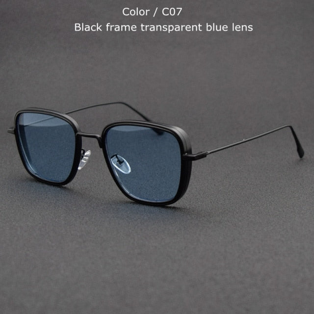 Unisex Designer Vintage Square Metal Frame Sunglasses