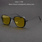 Unisex Designer Vintage Square Metal Frame Sunglasses